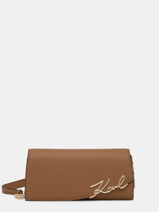 Zdjęcie produktu Karl Lagerfeld torebka crossbody damska skórzana K/SIGNATURE brązowy