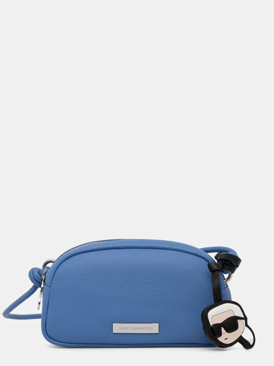 Zdjęcie produktu Karl Lagerfeld torebka crossbody damska z imitacji skóry IKON niebieski