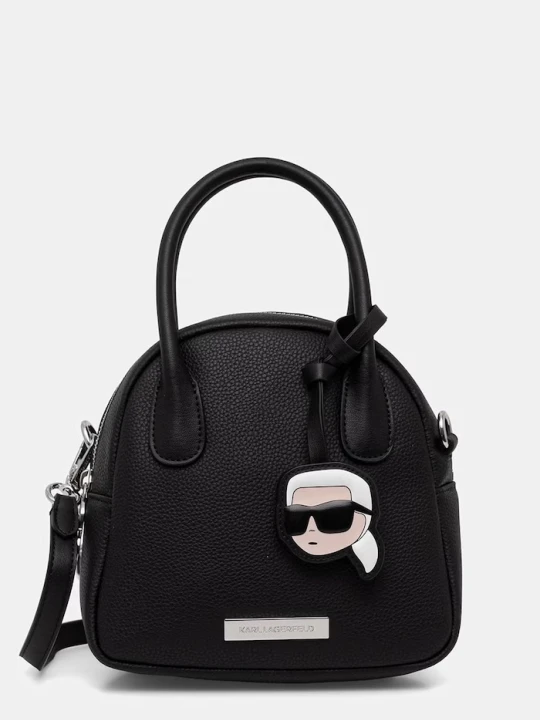 Zdjęcie produktu Karl Lagerfeld torebka crossbody damska z imitacji skóry IKON czarny