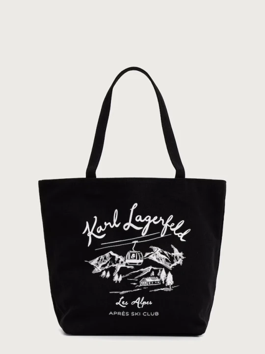 Zdjęcie produktu Karl Lagerfeld torebka dwustronna damska bawełniana czarny