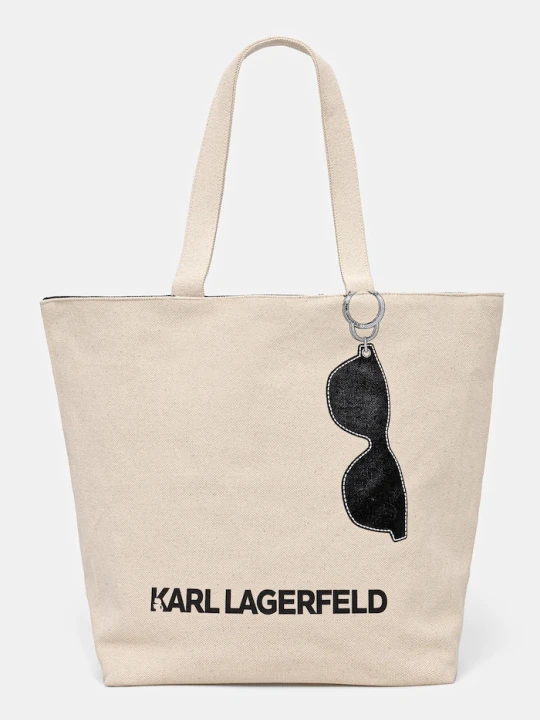 Zdjęcie produktu Karl Lagerfeld torebka dwustronna beżowy