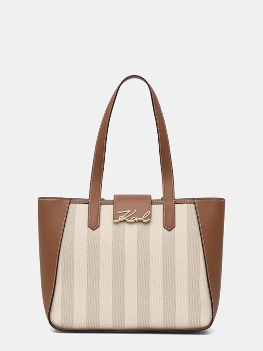 Zdjęcie produktu Karl Lagerfeld torebka hobo damska z imitacji skóry K/SIGNATURE beżowy