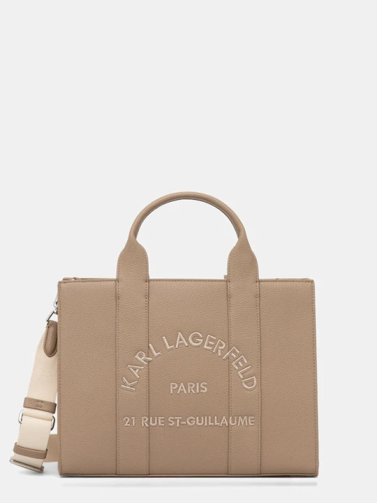Zdjęcie produktu Karl Lagerfeld torebka shopper damska z imitacji skóry K/RSG MD beżowy
