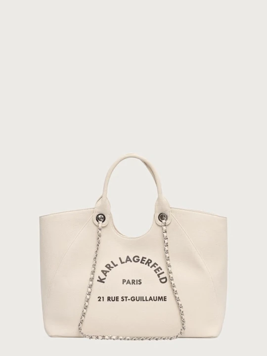 Zdjęcie produktu Karl Lagerfeld torebka shopper damska bawełniana beżowy