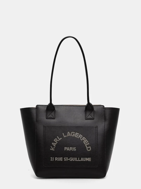 Zdjęcie produktu Karl Lagerfeld torebka shopper damska skórzana czarny