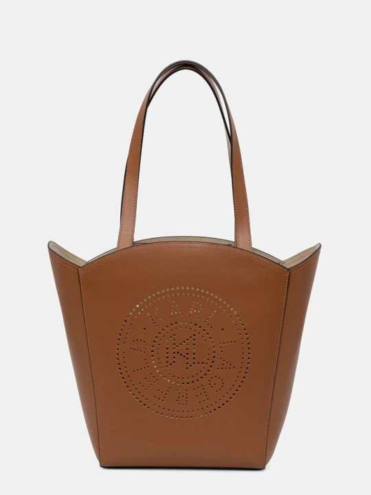 Zdjęcie produktu Karl Lagerfeld Torebka shopper damska skórzana K/CIRCLE brązowy