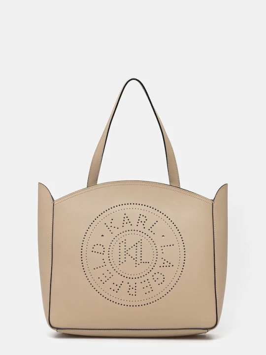 Zdjęcie produktu Karl Lagerfeld torebka skórzana beżowy