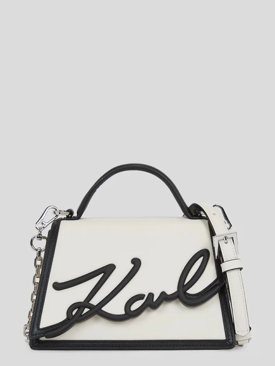Zdjęcie produktu Karl Lagerfeld torebka skórzana K / SIGNATURE biały