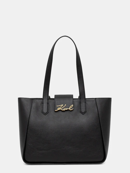 Zdjęcie produktu Karl Lagerfeld torebka skórzana K/SIGNATURE czarny