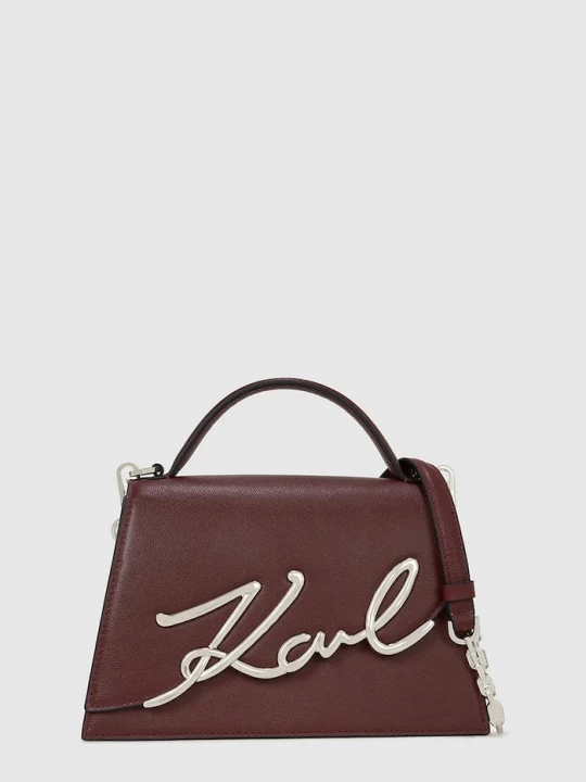 Zdjęcie produktu Karl Lagerfeld torebka crossbody damska skórzana K/SIGNATURE brązowy