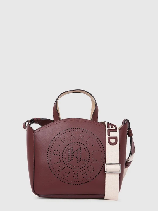 Zdjęcie produktu Karl Lagerfeld torebka skórzana K/CIRCLE brązowy