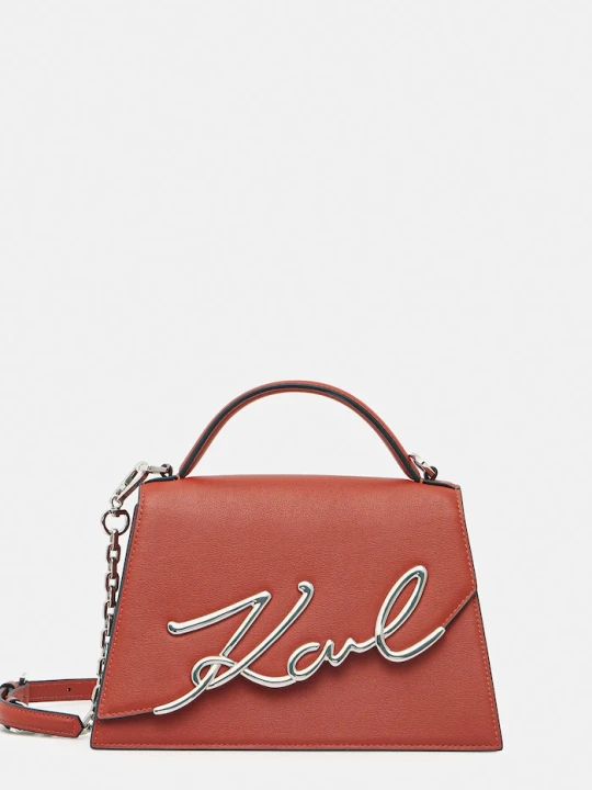 Zdjęcie produktu Karl Lagerfeld torebka crossbody damska skórzana K/SIGNATURE pomarańczowy