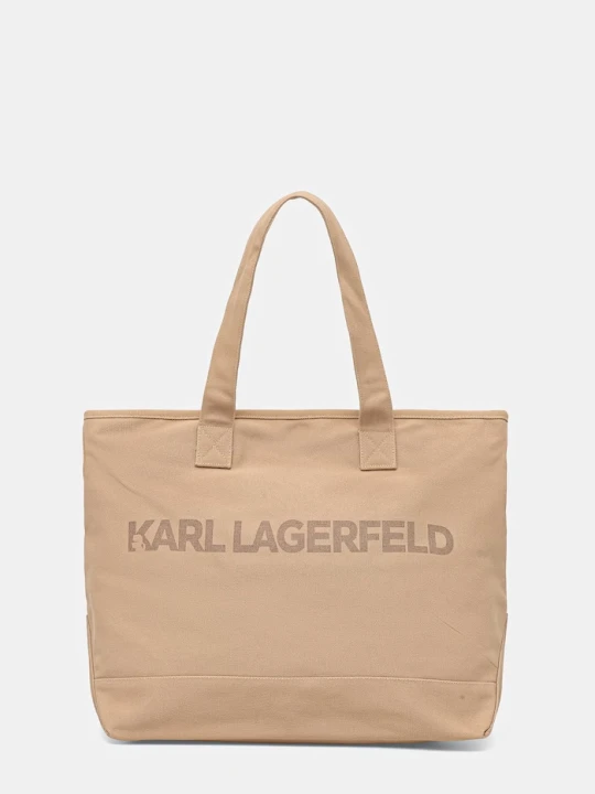 Zdjęcie produktu Karl Lagerfeld torebka tote damska bawełniana K/ESSENTIAL beżowy
