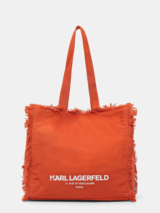 Zdjęcie produktu Karl Lagerfeld torebka tote damska bawełniana K/RSG pomarańczowy