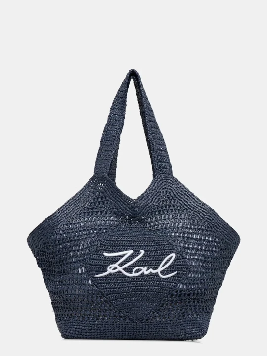 Zdjęcie produktu Karl Lagerfeld torebka tote damska pleciona K/SIGNATURE granatowy