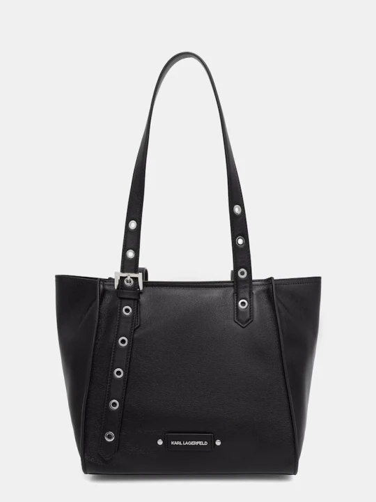 Zdjęcie produktu Karl Lagerfeld torebka tote damska skórzana K/EYELETS czarny