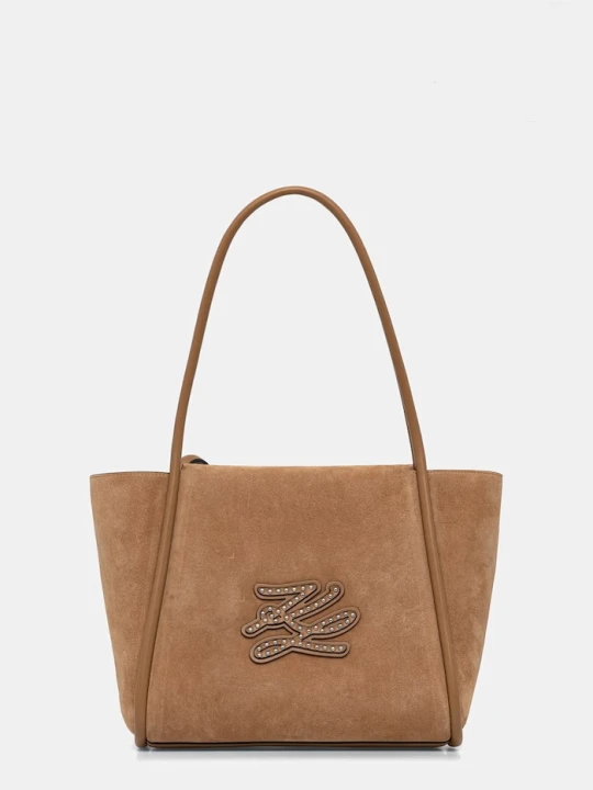 Zdjęcie produktu Karl Lagerfeld torebka tote damska zamszowa K/AUTOGRAPH brązowy