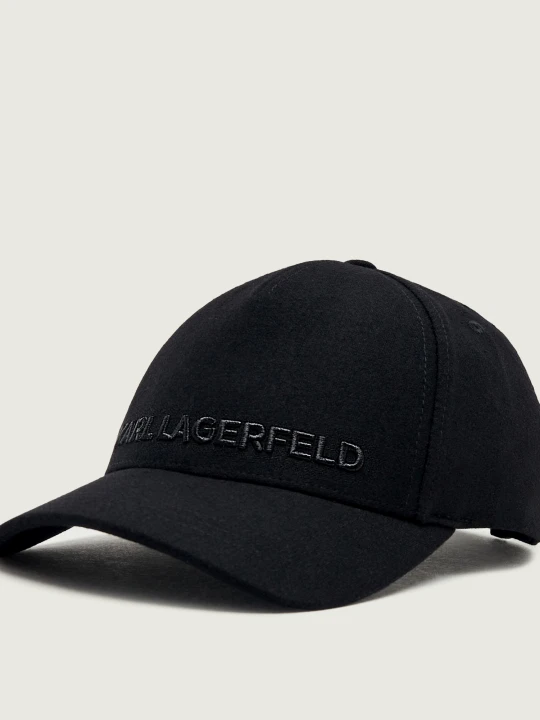 Zdjęcie produktu Karl Lagerfeld Wełniana bejsbolówka czarny