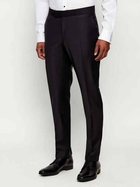 Zdjęcie produktu Karl Lagerfeld Wełniane spodnie CLYDE | Slim Fit czarny