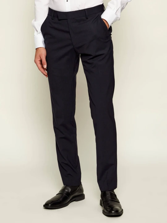 Zdjęcie produktu Karl Lagerfeld Wełniane spodnie | Slim Fit granatowy