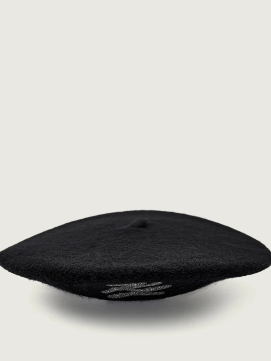 Zdjęcie produktu Karl Lagerfeld Wełniany beret k/autograph czarny