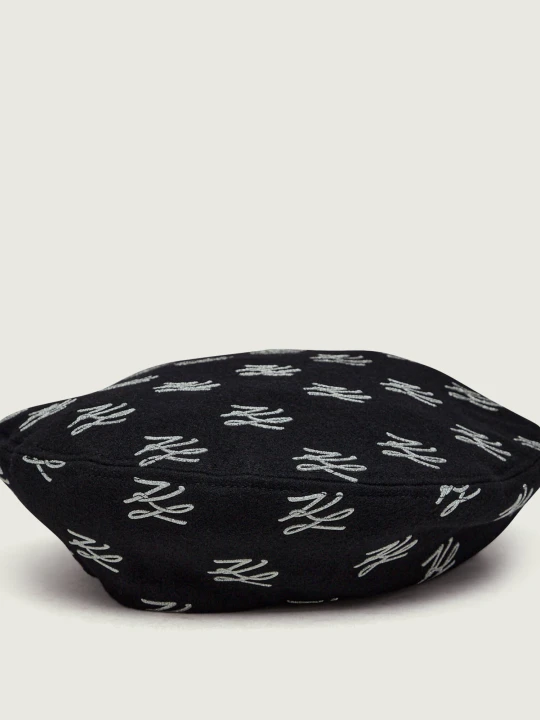 Zdjęcie produktu Karl Lagerfeld Wełniany beret K / Autograph czarny