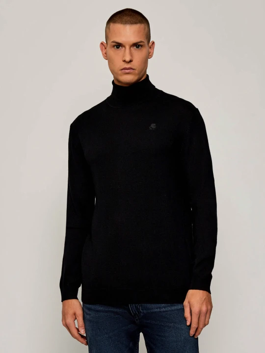 Zdjęcie produktu Karl Lagerfeld Wełniany golf | Regular Fit czarny