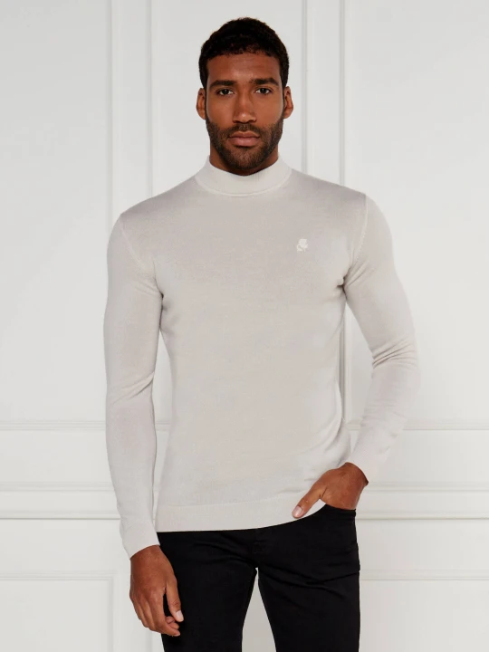 Zdjęcie produktu Karl Lagerfeld Wełniany golf | Regular Fit ecru