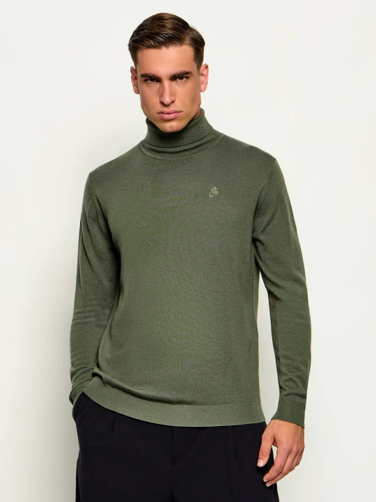 Zdjęcie produktu Karl Lagerfeld Wełniany golf | Regular Fit zielony