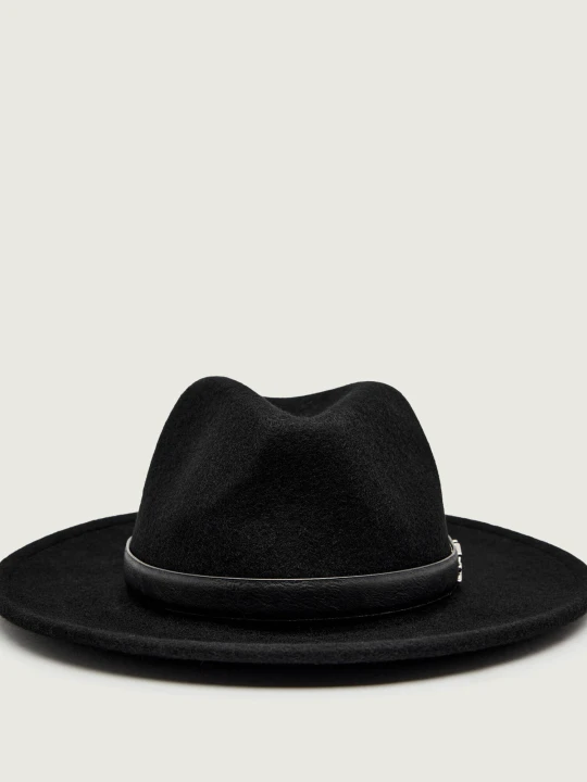 Zdjęcie produktu Karl Lagerfeld Wełniany kapelusz k/signature fedora czarny