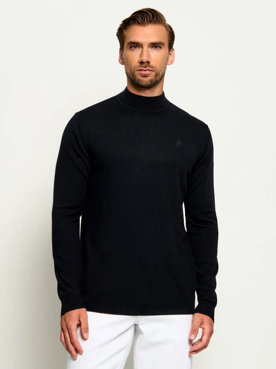 Zdjęcie produktu Karl Lagerfeld Wełniany półgolf | Regular Fit czarny