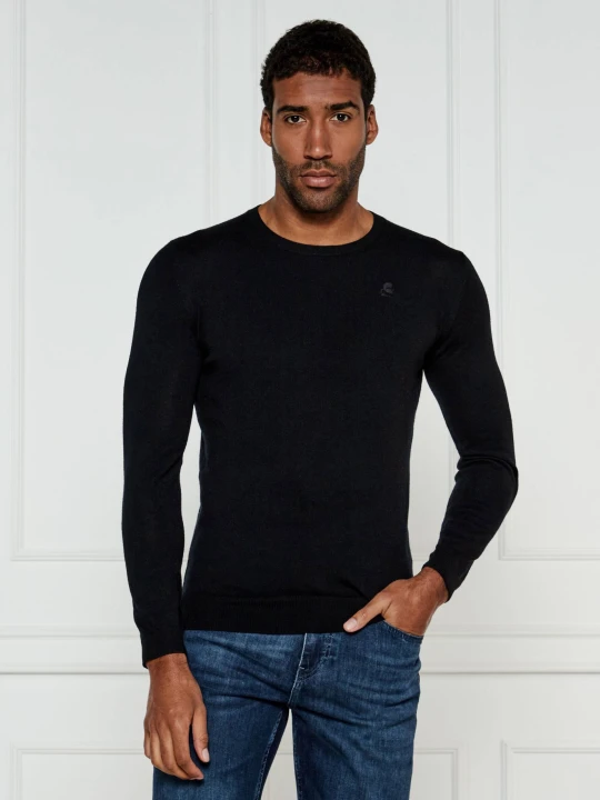 Zdjęcie produktu Karl Lagerfeld Wełniany sweter | Regular Fit czarny