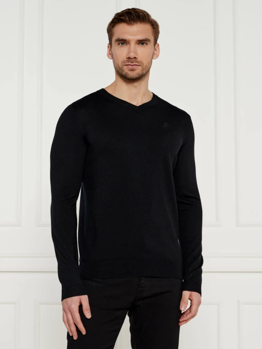 Zdjęcie produktu Karl Lagerfeld Wełniany sweter | Regular Fit czarny