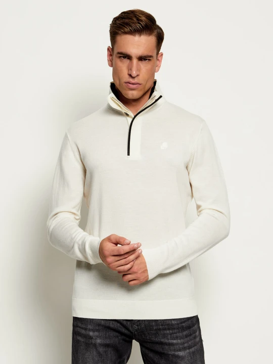 Zdjęcie produktu Karl Lagerfeld Wełniany sweter | Regular Fit kremowy
