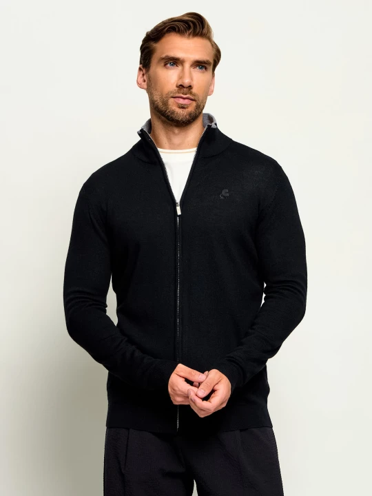 Zdjęcie produktu Karl Lagerfeld Wełniany sweter | Slim Fit czarny