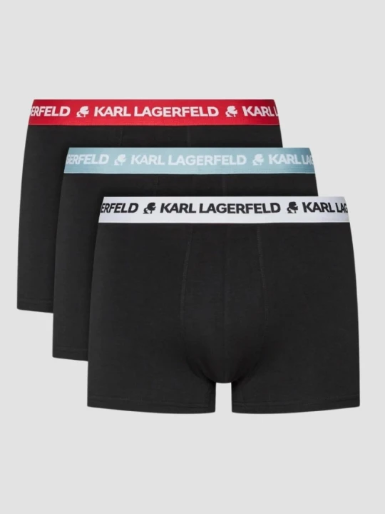Zdjęcie produktu KARL LAGERFELD Zestaw czarnych bokserek 3PACKLogo Trunk Colorband, Rozmiar S