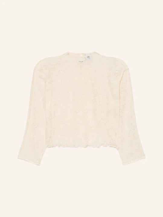 Zdjęcie produktu Karo Kauer Bluzka Koszulowa Z Koronki beige