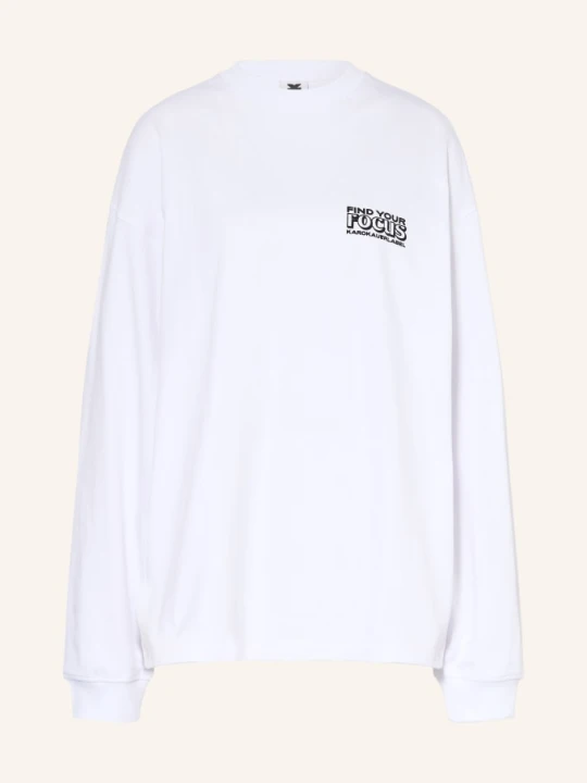 Zdjęcie produktu Karo Kauer Koszulka Z Długim Rękawem Oversize weiss