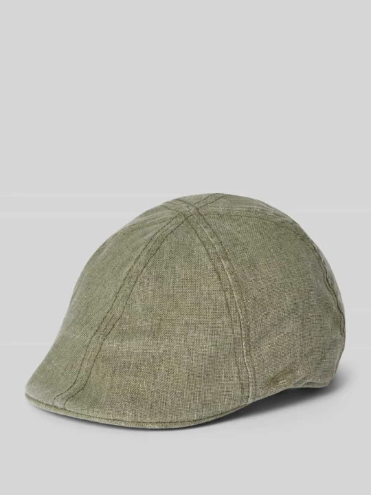 Zdjęcie produktu Kaszkiet z mieszanki bawełny i lnu z naszytym logo Camel Active Oliwkowy
