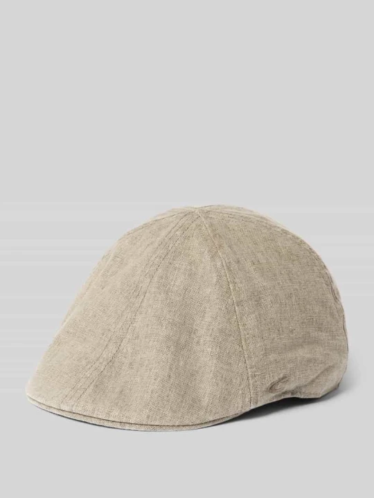 Zdjęcie produktu Kaszkiet z mieszanki bawełny i lnu z naszytym logo Camel Active Średnioszary