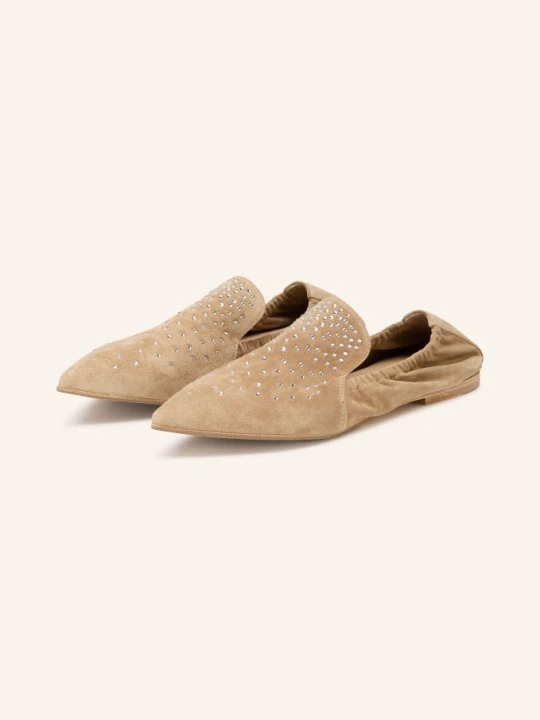 Zdjęcie produktu Kennel & Schmenger Baleriny Greta Z Kamieniami Ozdobnymi beige JASNOBRĄZOWY