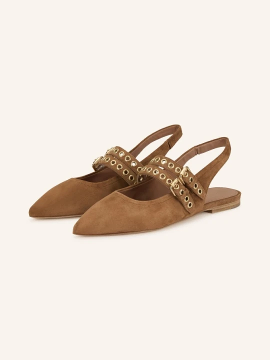 Zdjęcie produktu Kennel & Schmenger Baleriny Na Rzemykach Greta beige BRĄZOWY