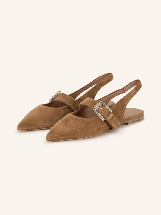 Zdjęcie produktu Kennel & Schmenger Baleriny Na Rzemykach Greta beige BRĄZOWY