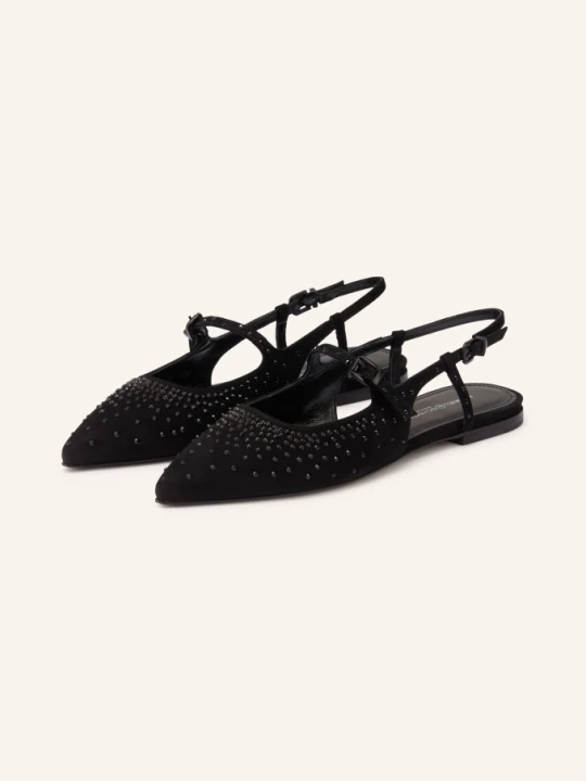 Zdjęcie produktu Kennel & Schmenger Baleriny Slingballerinas Greta Z Kamieniami Ozdobnymi schwarz CZARNY