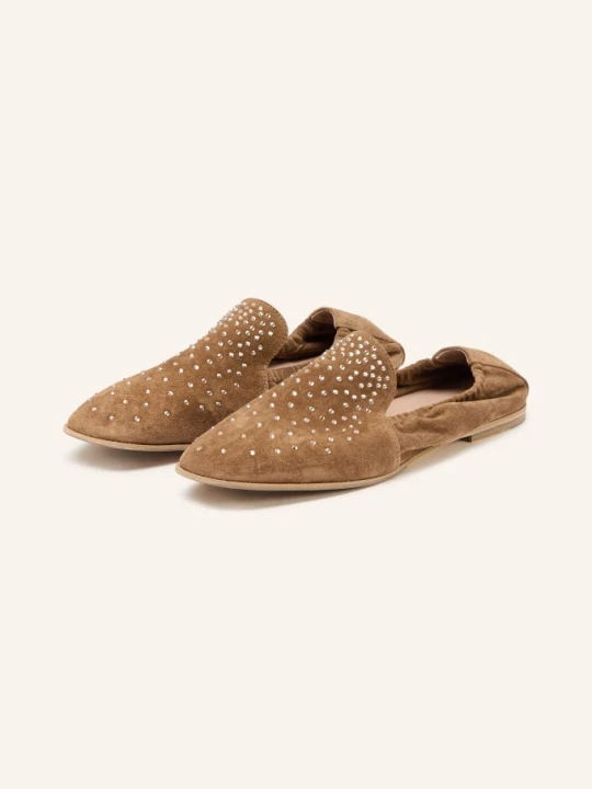 Zdjęcie produktu Kennel & Schmenger Pantofle Glory Z Kamieniami Ozdobnymi beige BRĄZOWY