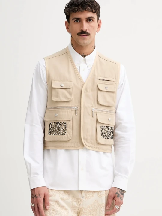Zdjęcie produktu Kenzo bezrękawnik męski bawełniany beżowy