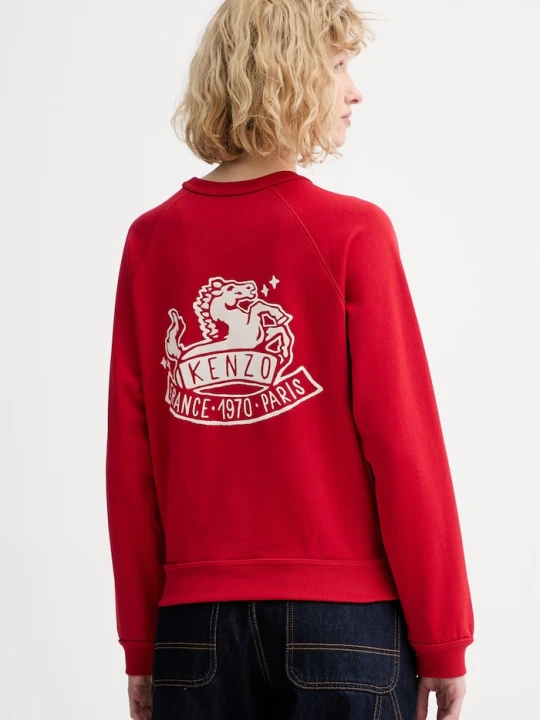 Zdjęcie produktu Kenzo bluza bawełniana czerwony