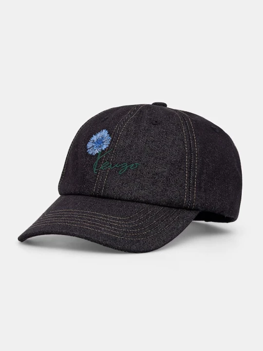 Zdjęcie produktu Kenzo czapka z daszkiem męska jeansowa granatowy