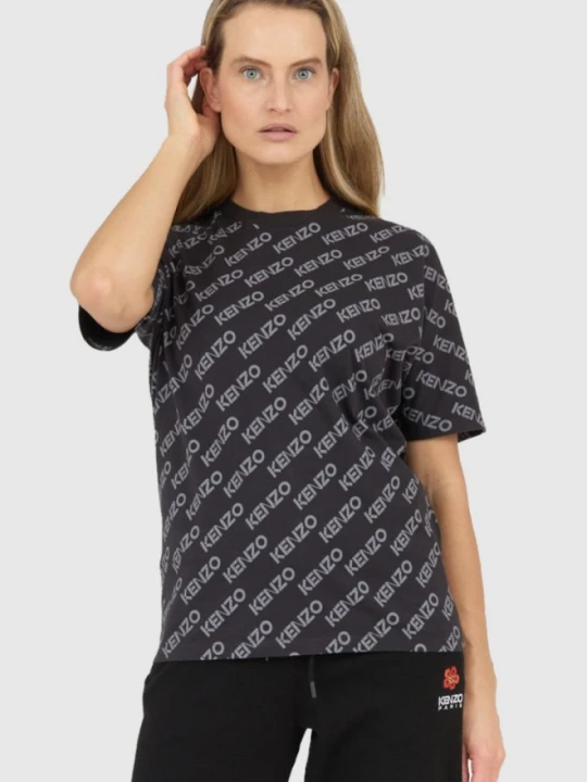 Zdjęcie produktu KENZO Czarny t-shirt damski w logo, Rozmiar M