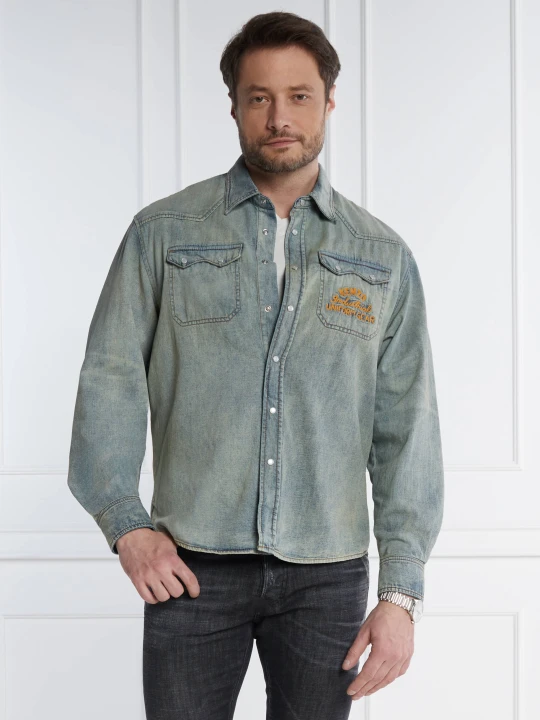 Zdjęcie produktu Kenzo Jeansowa koszula | Classic fit niebieski